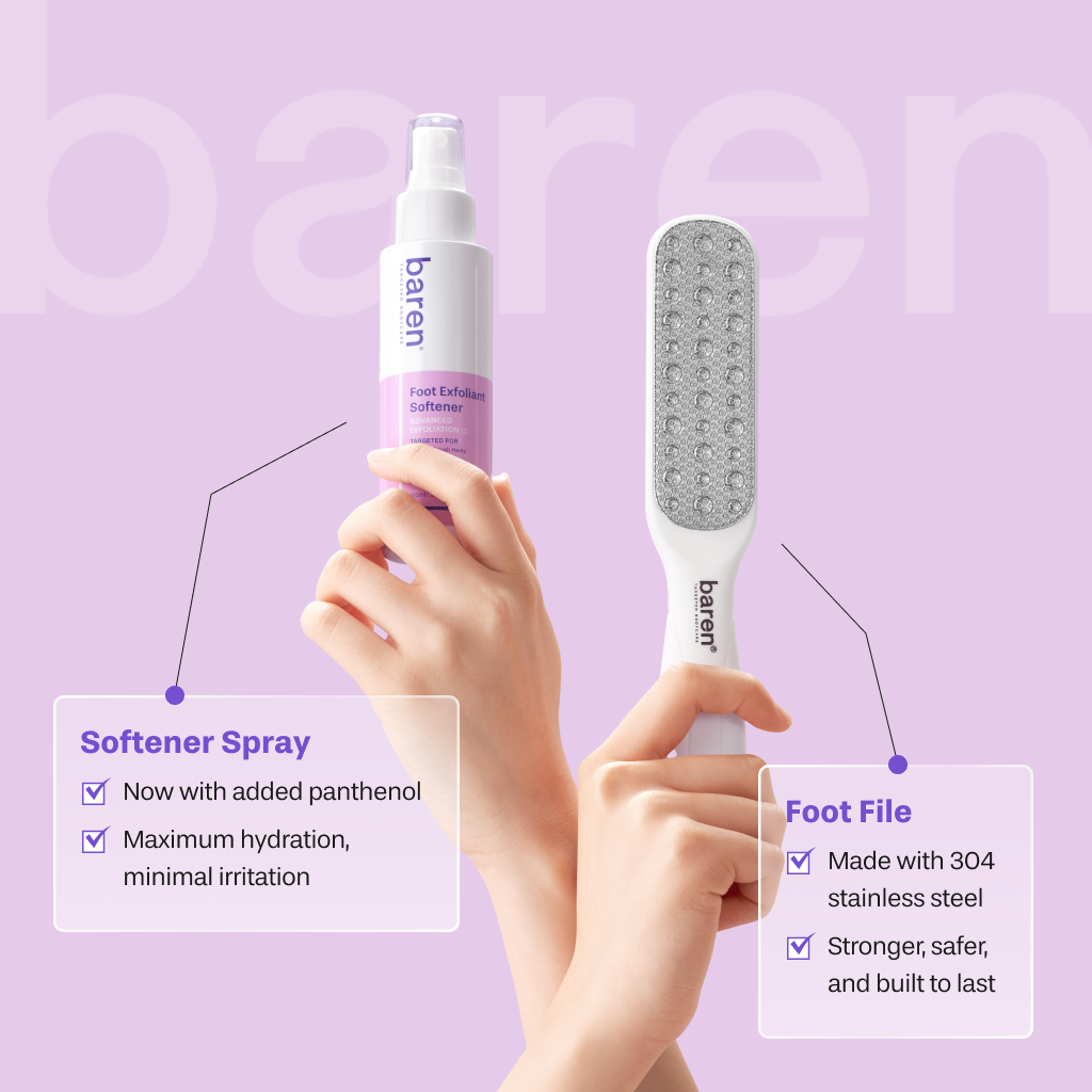 Foot Softener At-home Kit: Foot File & Callus Softener Spray