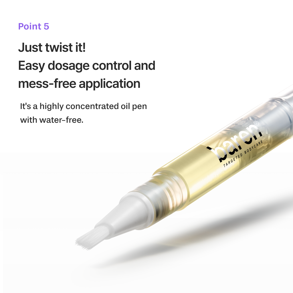 Dual Effect 2-in-1, Nail & Cuticle Oil Pen with Ceramic Pusher, 2ml