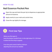 Dual Effect 2-in-1, Nail & Cuticle Oil Pen with Ceramic Pusher, 2ml