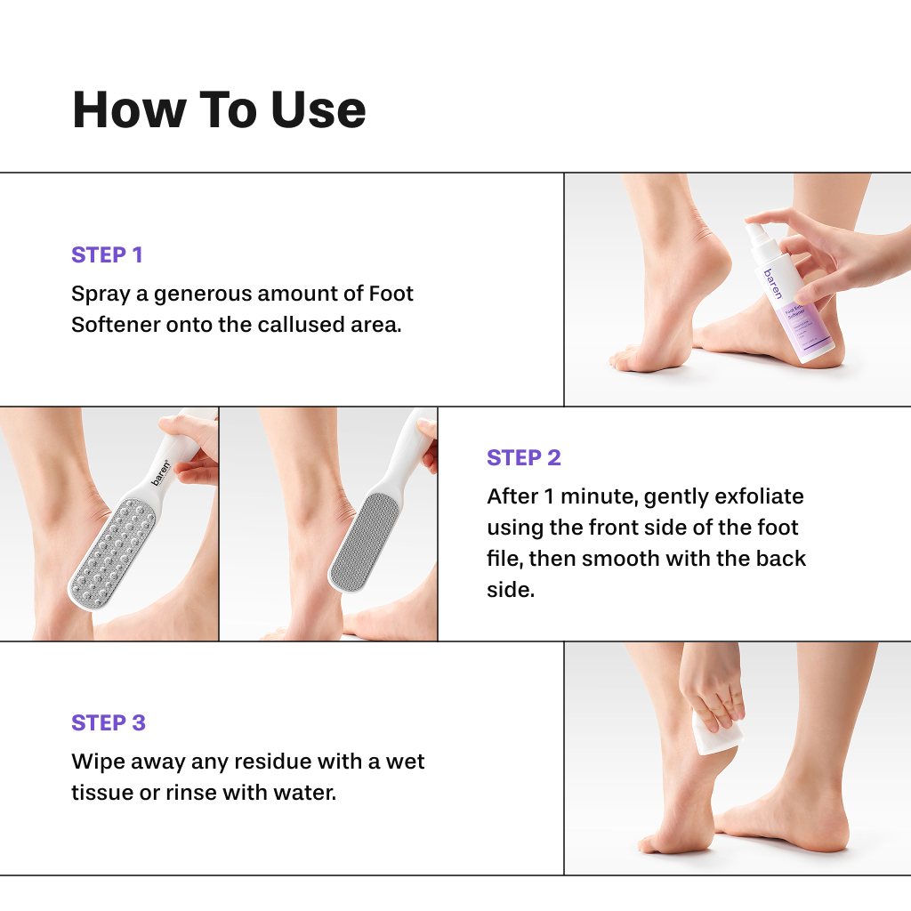 Foot Softener At-home Kit: Foot File & Callus Softener Spray