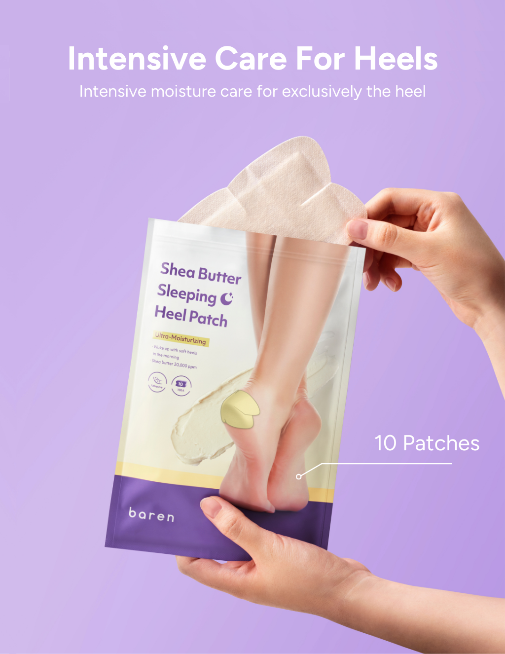 Shea Butter Sleeping Heel Patch, 10pcs