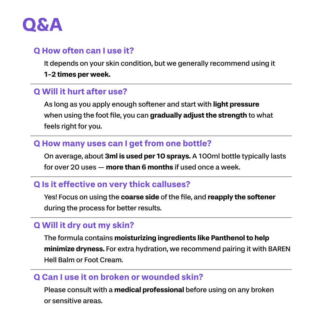 Callus Remover Peeling Foot Spray, 100ml