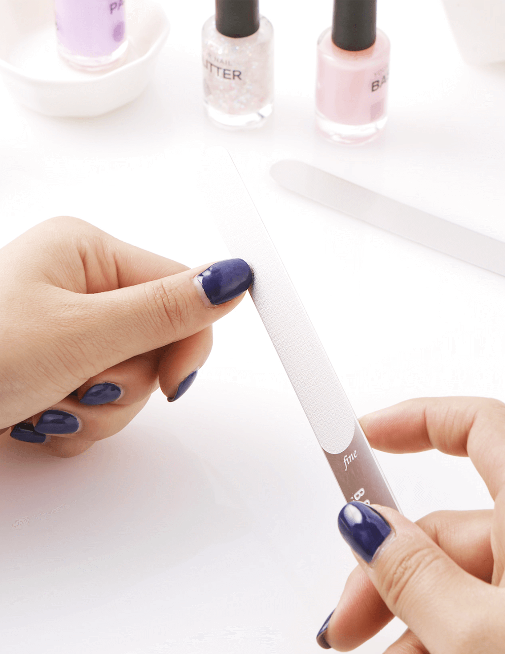 Double Sided Stainless Steel Nail File for Gel Nails