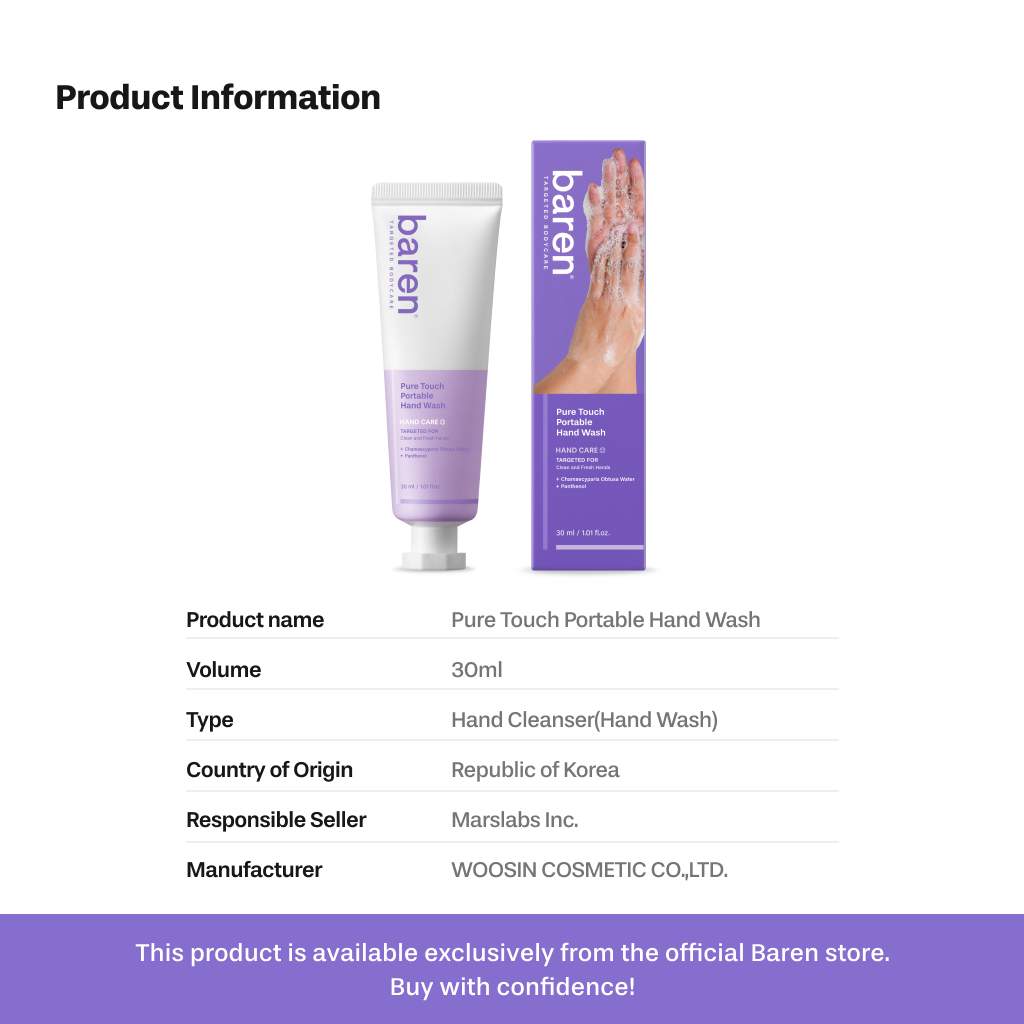 Foaming Hand Wash for Travel, Clear Sky Scent 30ml